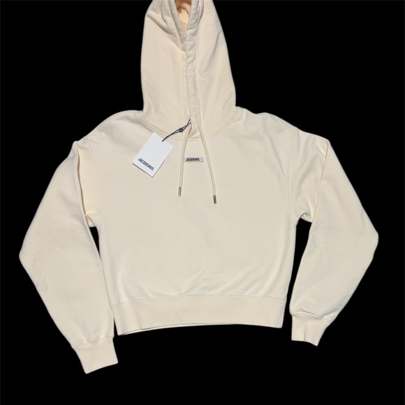 JACQUEMUS Crème Le Hoodie Gros Grain size small